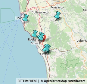 Mappa Via del Gonnellino, 56040 Castellina Marittima PI, Italia (10.03909)
