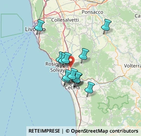 Mappa Via del Gonnellino, 56040 Castellina Marittima PI, Italia (9.84231)