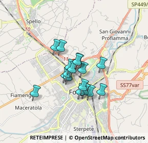 Mappa Via Ludovico Ariosto, 06034 Foligno PG, Italia (1.12471)