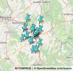 Mappa Via della Concordia, 06034 Foligno PG, Italia (8.566)