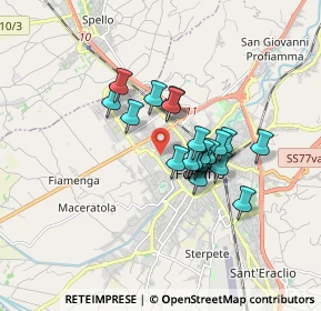 Mappa Via Monte Acuto, 06034 Foligno PG, Italia (1.2745)