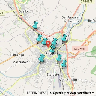 Mappa Via Sabotino, 06034 Foligno PG, Italia (1.29333)