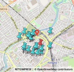Mappa Via Augusto Bolletta, 06034 Foligno PG, Italia (0.4035)