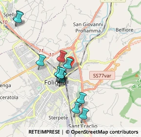 Mappa Via Abruzzo, 06034 Foligno PG, Italia (1.85071)