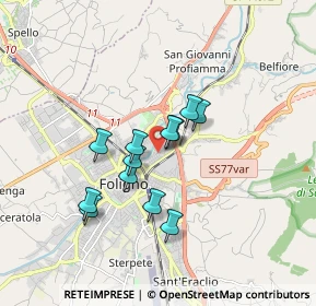 Mappa Via Abruzzo, 06034 Foligno PG, Italia (1.37917)