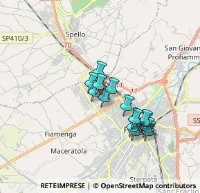 Mappa Via Andrea Vici, 06034 Foligno PG, Italia (1.418)