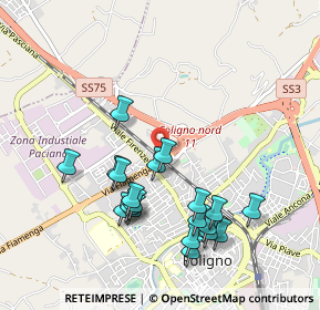 Mappa Via Camposenago, 06034 Foligno PG, Italia (1.0145)