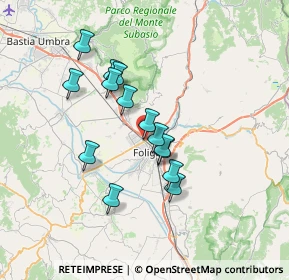 Mappa Via Camposenago, 06034 Foligno PG, Italia (5.98571)