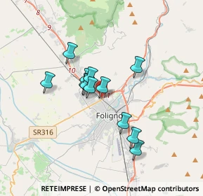 Mappa Via Camposenago, 06034 Foligno PG, Italia (2.69333)