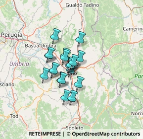 Mappa Via Serena, 06034 Foligno PG, Italia (8.435)