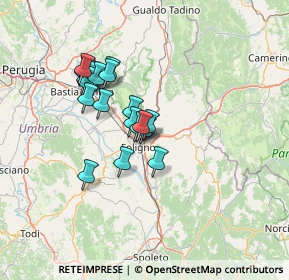 Mappa Via Serena, 06034 Foligno PG, Italia (11.411)