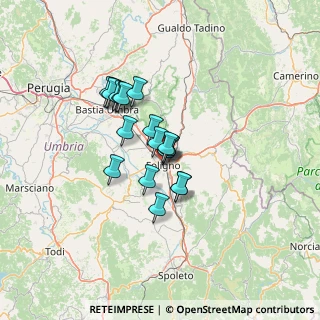 Mappa Via Monte Conero, 06034 Foligno PG, Italia (9.62053)