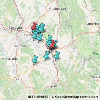 Mappa Via Monte Conero, 06034 Foligno PG, Italia (10.375)