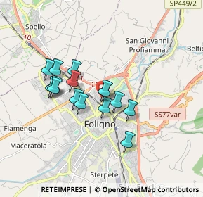 Mappa Via Flavio Federico, 06034 Foligno PG, Italia (1.41733)