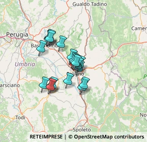 Mappa Via Monte Soratte, 06034 Foligno PG, Italia (9.66)