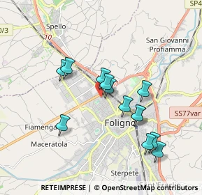 Mappa Via Monte Soratte, 06034 Foligno PG, Italia (1.69077)