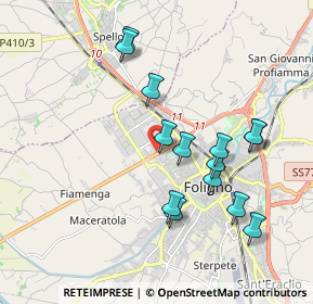 Mappa Via Fiamenga, 06034 Foligno PG, Italia (1.90714)