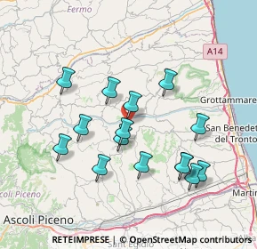 Mappa Contrada tesino, 63073 Offida AP, Italia (7.256)