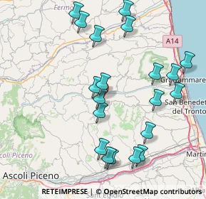 Mappa Contrada tesino, 63073 Offida AP, Italia (8.999)