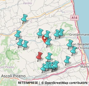 Mappa Contrada tesino, 63073 Offida AP, Italia (8.1875)