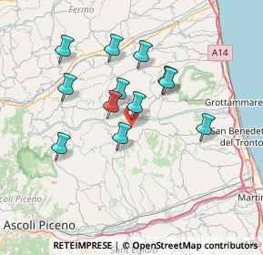 Mappa Contrada tesino, 63073 Offida AP, Italia (6.3975)