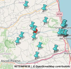 Mappa Contrada tesino, 63073 Offida AP, Italia (9.718)