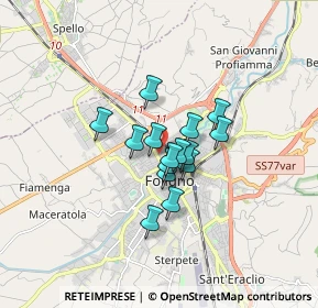 Mappa Via Fornaci, 06034 Foligno PG, Italia (1.062)