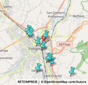 Mappa Via Calabria, 06034 Foligno PG, Italia (1.68333)