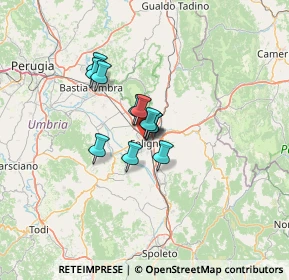 Mappa Via Monte Rosa, 06034 Foligno PG, Italia (7.88545)