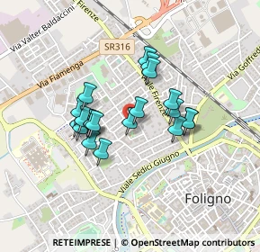 Mappa Via Monte Rosa, 06034 Foligno PG, Italia (0.348)