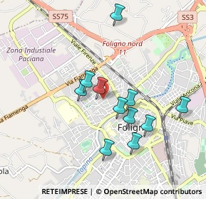 Mappa Via Monte Rosa, 06034 Foligno PG, Italia (0.84545)