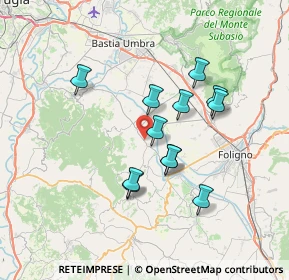 Mappa Via Piandarca, 06031 Cannara PG, Italia (6.22167)