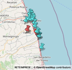 Mappa Strada Statale Adriatica, 63900 Fermo FM, Italia (10.5645)