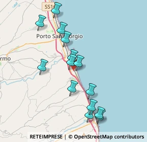 Mappa Via della Fratellanza, 63900 Marina Palmense FM, Italia (3.86214)
