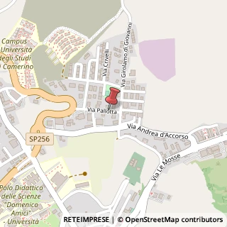 Mappa Via Pallotta, 4, 62032 Camerino MC, Italia, 62032 Camerino, Macerata (Marche)