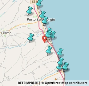 Mappa Contrada Porchia, 63900 Fermo FM, Italia (3.91429)
