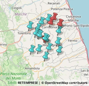 Mappa Via Sole, 63835 Montappone FM, Italia (10.2155)