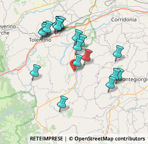 Mappa 62020 Ripe San Ginesio MC, Italia (7.9155)