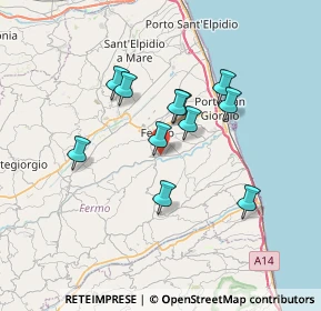 Mappa Via Ete Caldarette, 63900 Fermo FM, Italia (5.82636)