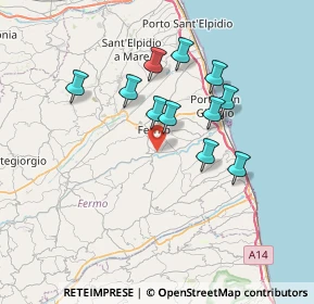 Mappa Via Ete Caldarette, 63900 Fermo FM, Italia (6.36727)
