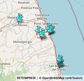 Mappa Via Ete Caldarette, 63900 Fermo FM, Italia (13.868)