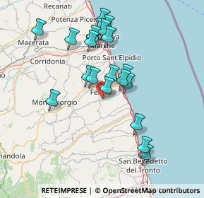 Mappa Via Ete Caldarette, 63900 Fermo FM, Italia (14.395)