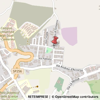 Mappa Via G. di Giovanni, 41, 62032 Camerino, Macerata (Marche)