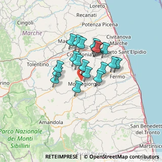 Mappa Via Piane di Monteverde, 63833 Montegiorgio FM, Italia (10.317)