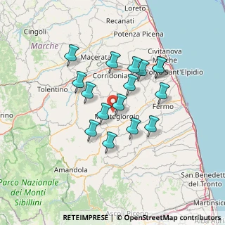 Mappa Via Piane di Monteverde, 63833 Montegiorgio FM, Italia (12.03125)