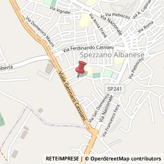 Mappa Via Vittorio V. Vattimo, 1, 87019 Spezzano Albanese, Cosenza (Calabria)