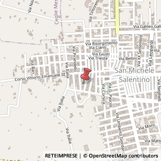 Mappa Via Don Carlo Gnocchi, 10, 72018 San Michele Salentino, Brindisi (Puglia)