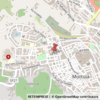 Mappa Via europa 25, 74017 Mottola, Taranto (Puglia)