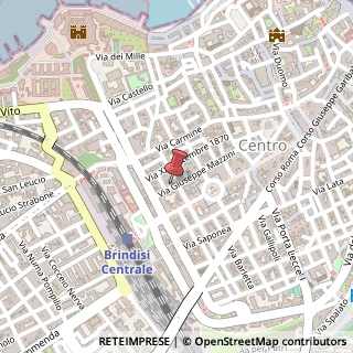 Mappa Via Giuseppe Mazzini, 80, 72100 Brindisi, Brindisi (Puglia)