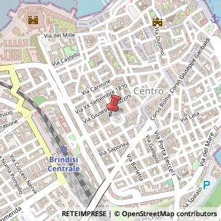Mappa Piazza cairoli 28, 72100 Brindisi, Brindisi (Puglia)